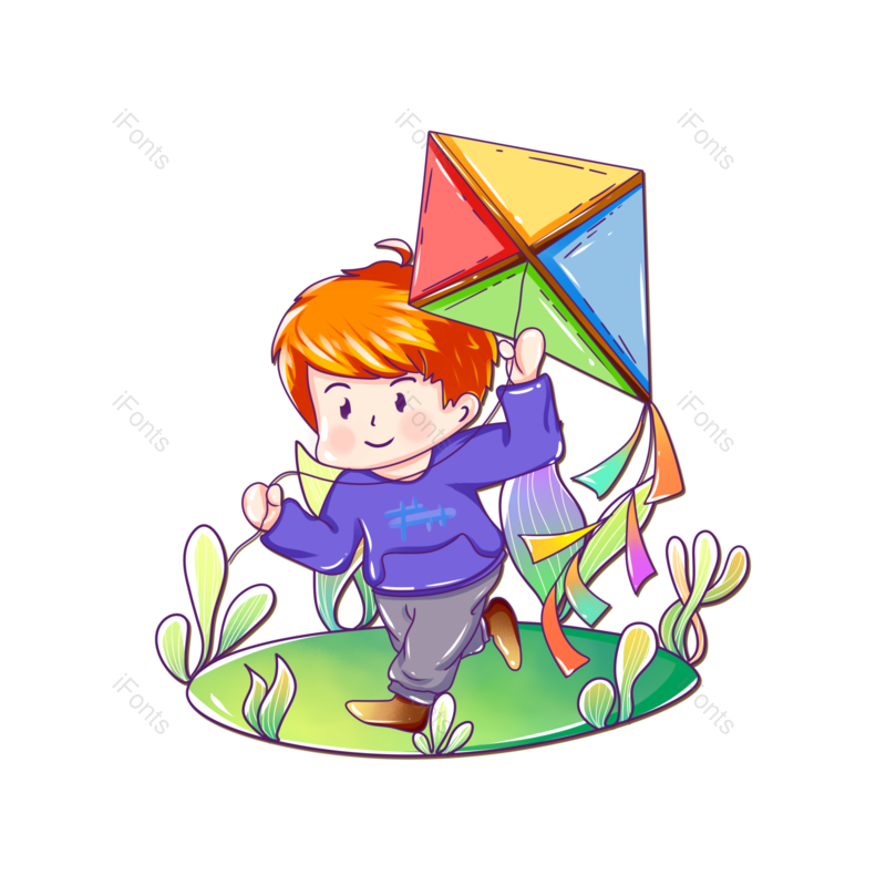 元素图片,素材元素,春游PNG,风筝免抠素材